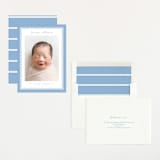 "Stitched Frame" - Birth Announcements in Sky by Nicole Walsh - Assembled