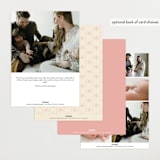 "love in a grid" - Birth Announcements in Snow by Bramble Studio - Back of Card Options