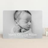 "simple in serif" - Birth Announcements in Snow by Bramble Studio - Front