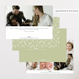"Tiny Sprig" - Birth Announcements in Sage by Sarah Brown - Back of Card Options