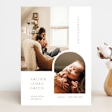 "Modern Inset" - Birth Announcements in Cotton by Robin Ott - Front
