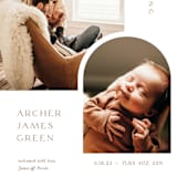 "Modern Inset" - Birth Announcements in Cotton by Robin Ott - Detail