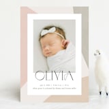 "Artful" - Birth Announcements in Sherbet by Pixel and Hank - Front
