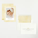 "Gingham" - Birth Announcements in Marigold by Jessie Steury - Assembled