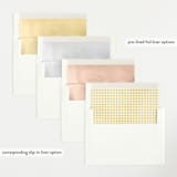 "Gingham" - Birth Announcements in Marigold by Jessie Steury - Envelope Liner Options