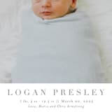 "Menil" - Birth Announcements in Fawn by Megan Davis - Detail