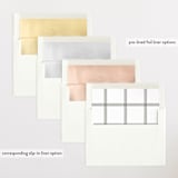 "Menil" - Birth Announcements in Fawn by Megan Davis - Envelope Liner Options