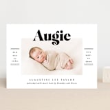 "Bold Name Frame" - Birth Announcements in Ash by Alethea and Ruth - Front