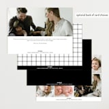 "Bold Name Frame" - Birth Announcements in Ash by Alethea and Ruth - Back of Card Options