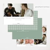 "Signature" - Birth Announcements in Sage by Ashley Rosenbaum - Back of Card Options