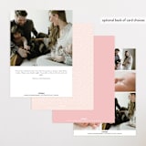 "Monogram Laurel" - Birth Announcements in Peony by Vanessa Doyle - Back of Card Options