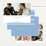 "Stitched Frame" - Birth Announcements in Sky by Nicole Walsh - Back of Card Options