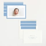 "Stitched Frame" - Birth Announcements in Sky by Nicole Walsh - Assembled