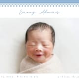 "Stitched Frame" - Birth Announcements in Sky by Nicole Walsh - Detail