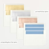 "Stitched Frame" - Birth Announcements in Sky by Nicole Walsh - Envelope Liner Options