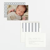 "simply ours" - Birth Announcements in Powder by Sara Hicks Malone - Assembled