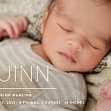 "simply ours" - Birth Announcements in Powder by Sara Hicks Malone - Detail