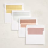 "patterned stripes" - Birth Announcements in Blush by Ellen Schlegelmilch - Envelope Liner Options
