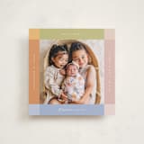 "Soft Strips" - Birth Announcements in Natural Rainbow by Sierra Lee - Front