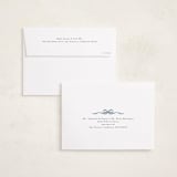 "bows and stripes" - Birth Announcements in Lagoon by Lori Wemple - FREE Recipient Addressing
