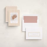 "patterned stripes" - Birth Announcements in Blush by Ellen Schlegelmilch - Assembled