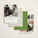 "Stitched Together" - Birth Announcements in Mint by Ashley Langlais - Back of Card Options