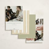 "Bow Frame" - Birth Announcements in Sage by Robert and Stella - Back of Card Options