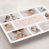 "Family Album" - Birth Announcements in Blush by Maria Alou - Detail
