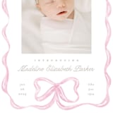 "Squiggle bow" - Birth Announcements in Peony by Creo Study - Detail