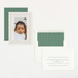"Squiggle" - Birth Announcements in Moss by Kelly Watkins - Assembled