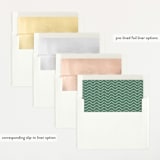 "Squiggle" - Birth Announcements in Moss by Kelly Watkins - Envelope Liner Options