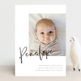 "Clean Lines" - Birth Announcements in Blackboard by Amy Payne - Front