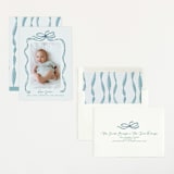 "Tied Together" - Birth Announcements in Mint by Paper Sun Studio - Assembled