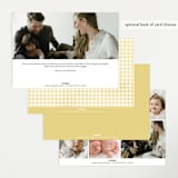 "Gingham" - Birth Announcements in Marigold by Jessie Steury - Back of Card Options