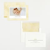 "Gingham" - Birth Announcements in Marigold by Jessie Steury - Assembled