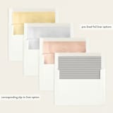 "Type Mix" - Birth Announcements in Ink by Carolyn MacLaren - Envelope Liner Options