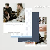 "Curator" - Birth Announcements in Denim by Megan Davis - Back of Card Options