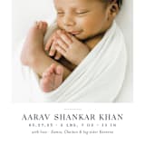 "Curator" - Birth Announcements in Denim by Megan Davis - Detail