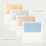 "Curator" - Birth Announcements in Denim by Megan Davis - Envelope Liner Options