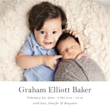 "Helm" - Birth Announcements in Shadow by Megan Davis - Detail