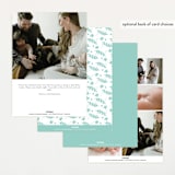 "All God's Creatures" - Birth Announcements in Narwhal by Carrie ONeal - Back of Card Options