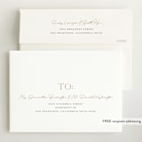 "modern classic" - Birth Announcements in Toffee by Eric Clegg - FREE Recipient Addressing