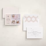 "Monogram Block" - Birth Announcements in Blush by Robert and Stella - Assembled