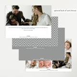 "Double Take" - Birth Announcements in Baby Powder by Hooray Creative - Back of Card Options