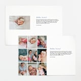"Painted Splash Name" - Birth Announcements in Aqua by Alethea and Ruth - Interior Options