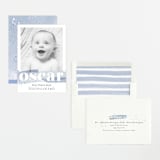 "Painted Splash Name" - Birth Announcements in Aqua by Alethea and Ruth - Assembled