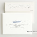 "Painted Splash Name" - Birth Announcements in Aqua by Alethea and Ruth - FREE Recipient Addressing