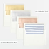 "Painted Splash Name" - Birth Announcements in Aqua by Alethea and Ruth - Slip-In Envelope Liners