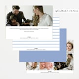 "Crest" - Birth Announcements in Sky by Corinne Malesic - Back of Card Options