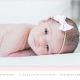 "Cotton Candy" - Birth Announcements in Blush by Lauren Chism - Detail